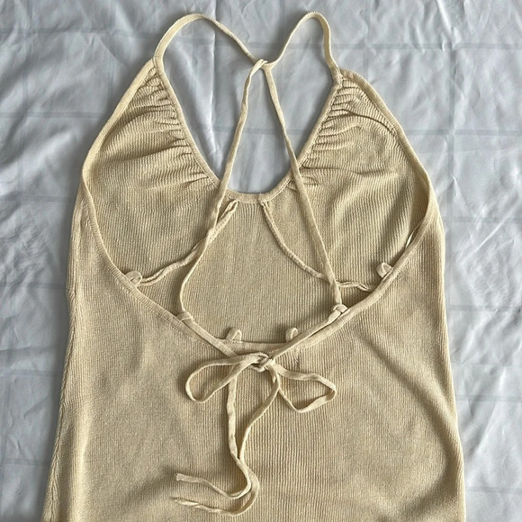 Free People BEACH Honey Halter Knit Maxi Dress Size L - Picture 7 of 12